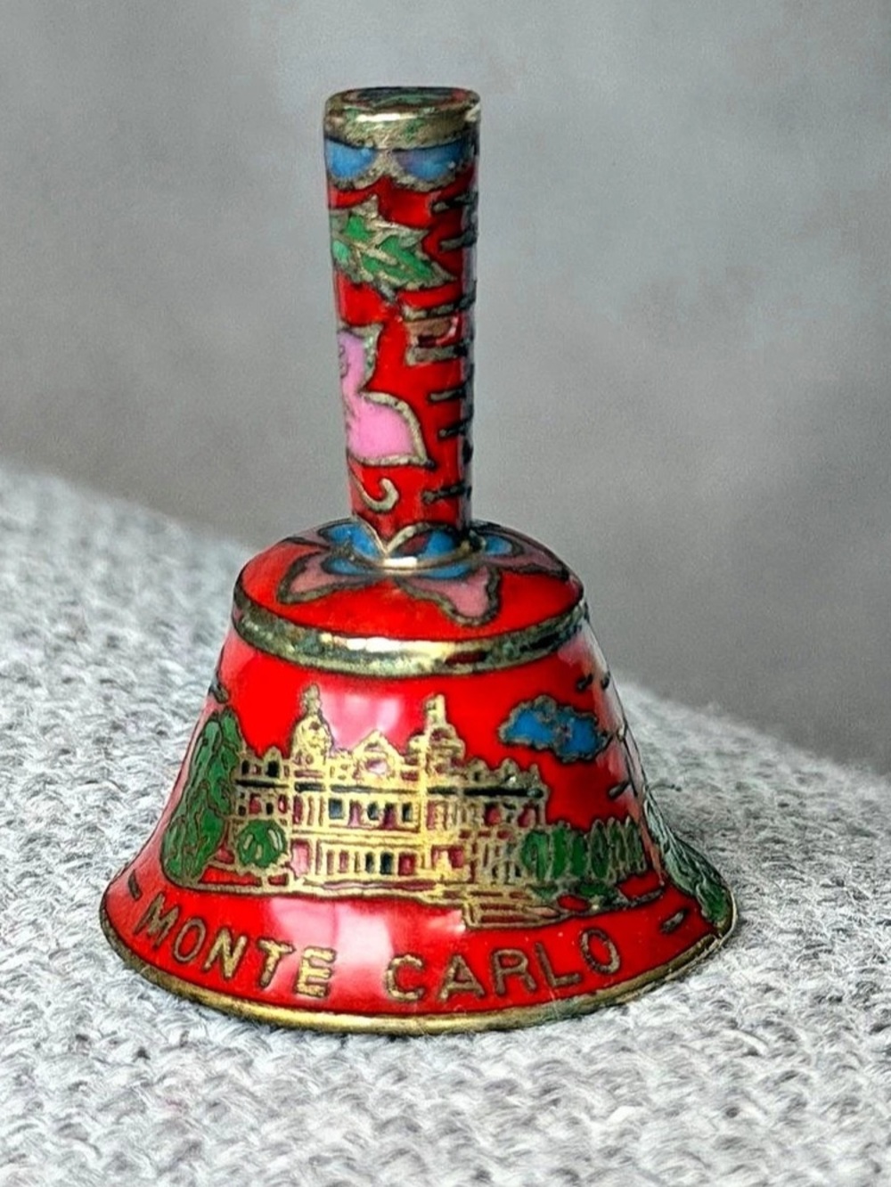Monte Carlo Monaco souvenir bell Decor Red & Blue